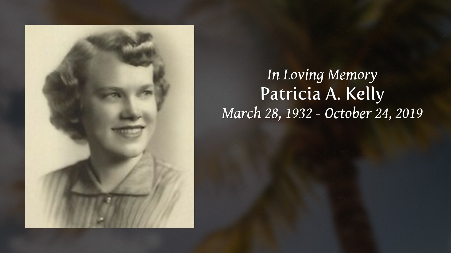 Obituary Patricia A Kelly Barranco Severna Park Funeral Home Cremation Care P A